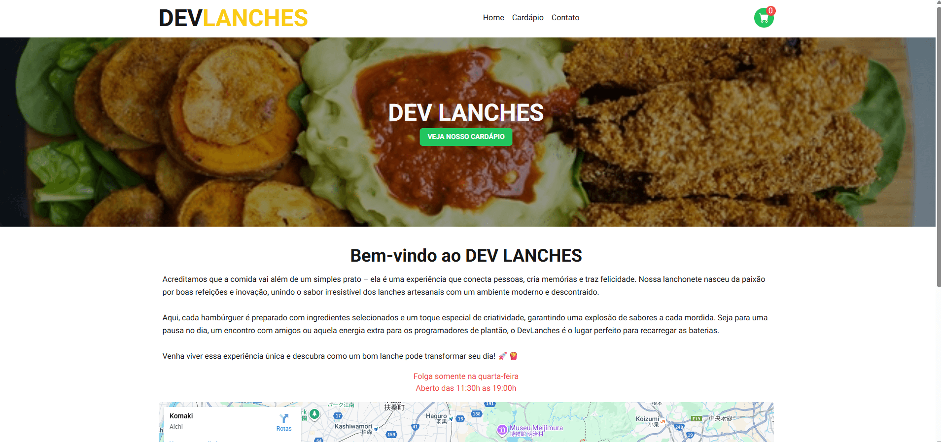 Dev Cardapio - imagem